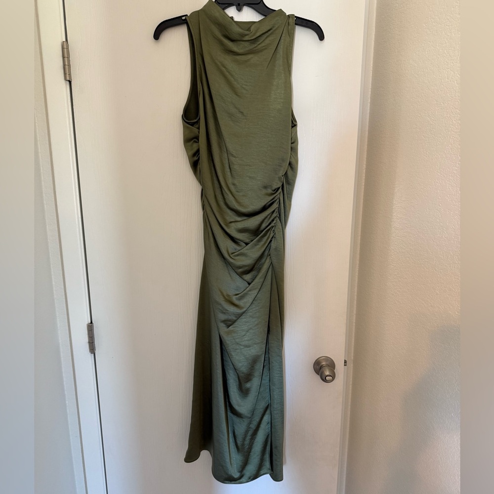Parker Olive Draped Dress